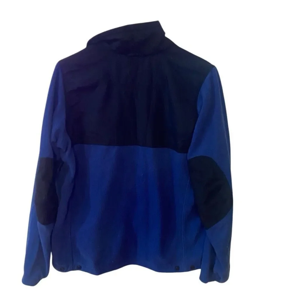 Columbia boys size 18/20 zip up fleece jacket blue color blocked